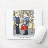 Golfer Postbode Houdt van Golf Cartoon Muismat (Met muis)