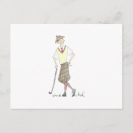Golfer Postcard Briefkaart