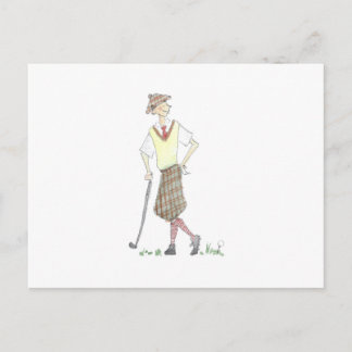 Golfer Postcard Briefkaart
