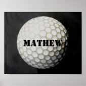 golfer poster personalize golf ball (Voorkant)