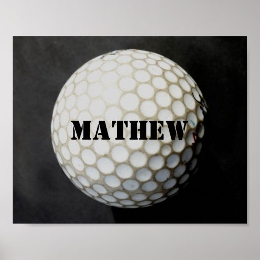 golfer poster personalize golf ball (Voorkant)