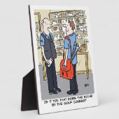 Golfer Postman Loves Golf Cartoon Fotoplaat (Zijkant)