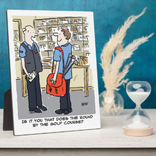 Golfer Postman Loves Golf Cartoon Fotoplaat