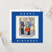 Golfer Postman Loves Golf Cartoon Kaart (Voorkant / Achterkant in situ)