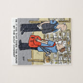 Golfer Postman Loves Golf Cartoon Legpuzzel (Horizontaal)