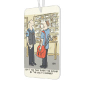 Golfer Postman Loves Golf Cartoon Luchtverfrisser (Links)