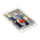 Golfer Postman Loves Golf Cartoon Magneet (Rechterzijde)