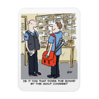 Golfer Postman Loves Golf Cartoon