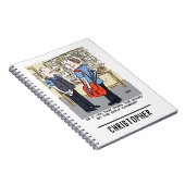 Golfer Postman Loves Golf Cartoon Notitieboek (Rechterzijde)