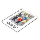 Golfer Postman Loves Golf Cartoon Notitieboek (Linkerzijde)