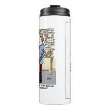 Golfer Postman loves Golf Cartoon Thermal Tumbler
