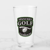 Golfer Pro Golf Player Club Clubhouse gepersonalis Glas (Voorkant)