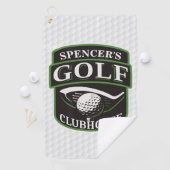 Golfer Pro Golf Player Club Clubhouse gepersonalis Golfhanddoek (Insitu)