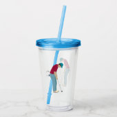 Golfer Putting Acryl Drinkbeker (Achterkant)