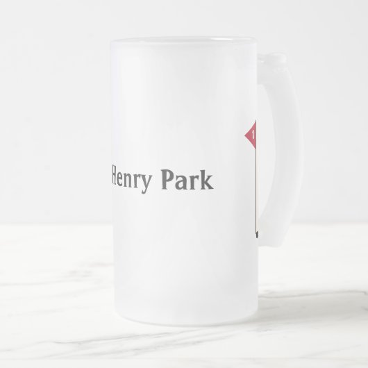 Golfer Putting Ball Matglas Bierpul (Voorkant rechts)