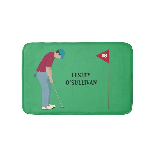 Golfer Putting Ball ThormGreen Badmat (Voorkant)