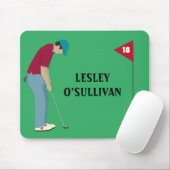 Golfer Putting Ball ThormGreen Muismat (Met muis)