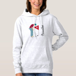 Golfer Putting Golf Ball Design Hoodie