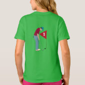Golfer Putting Golf Ball Design T-shirt (Achterkant)