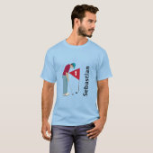 Golfer Putting Golf Ball Design T-shirt (Voorkant volledig)
