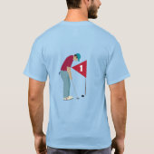 Golfer Putting Golf Ball Design T-shirt (Achterkant)