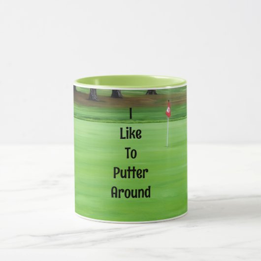 Golfer Putting Green Golfen Mok Cup (Midden)