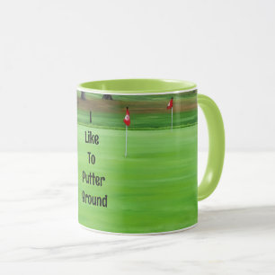 Golfer Putting Green Golfen Mok Cup