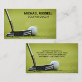 Golfer Putting on Golf Course Visitekaartje (Voorkant / Achterkant)