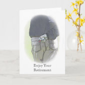 Golfer Retirement Kaart (Gele Bloem)