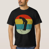 golfer retro  silhouette 70s t-shirt (Voorkant)