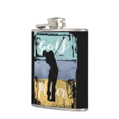 Golfer Retro Style Golf Heupfles (Links)