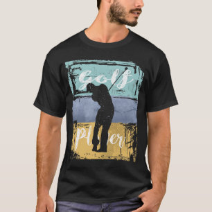 Golfer Retro Style Golf T-shirt