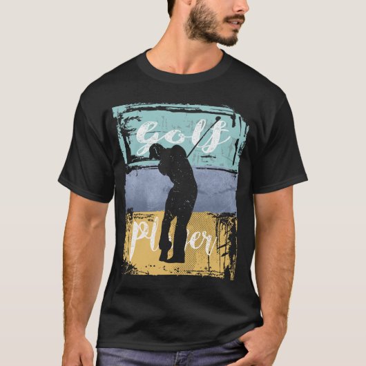Golfer  Retro Style Golf T-shirt (Voorkant)
