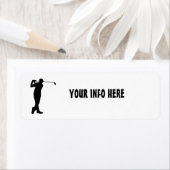 GOLFER RETURN ADRES ETIKETTERS ETIKET (Insitu)