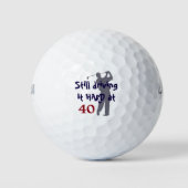 Golfer rijden hard op 40 golfballen (Voorkant)