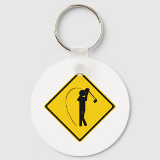 Golfer Road Sign Sleutelhanger