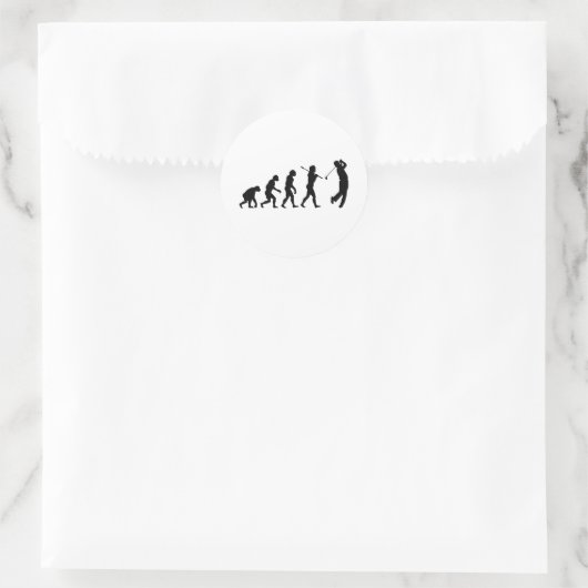 Golfer Ronde Sticker (Tas)