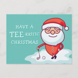 Golfer Santa Claus Briefkaart