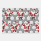 Golfer Santa Claus golf Vrolijk kerstfeest Inpakpapier Vel (Voorkant 2)