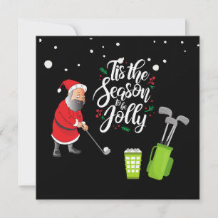 Golfer Santa Claus golfbal met kerstmis