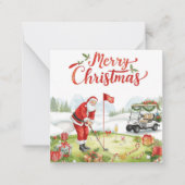 Golfer Santa Claus Golfing Christmas Holiday  Notitiekaartje (Voorkant)