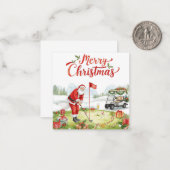 Golfer Santa Claus Golfing Christmas Holiday  Notitiekaartje (Voorkant / Achterkant in situ)