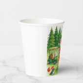 Golfer Santa Claus Golfing in Minnesota on Green Papieren Bekers (Rechts)