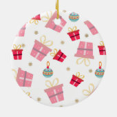 Golfer Santa Claus golft onder sneeuwkerst Keramisch Ornament (Achterkant)