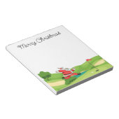 Golfer Santa Claus Merry kerst op golfbaan Notitieblok (Schuin)