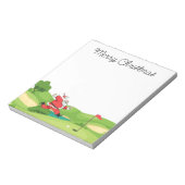 Golfer Santa Claus Merry kerst op golfbaan Notitieblok (Linkerzijde)