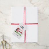 Golfer Santa Cluas Dabbing Golf Kerstfeest Cadeaulabel (Met Touw)