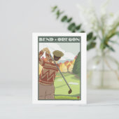 Golfer Scene - Bend, Oregon Briefkaart (Staand voorkant)
