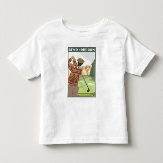 Golfer Scene - Bend, Oregon Kinder Shirts (Voorkant)