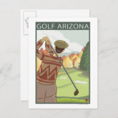 Golfer SceneArizona Briefkaart (Voorkant / Achterkant)